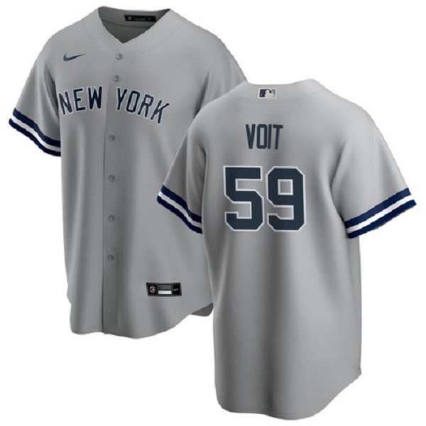 Men's New York Yankees #59 Luke Voit Gray Cool Base Stitched MLB Jersey